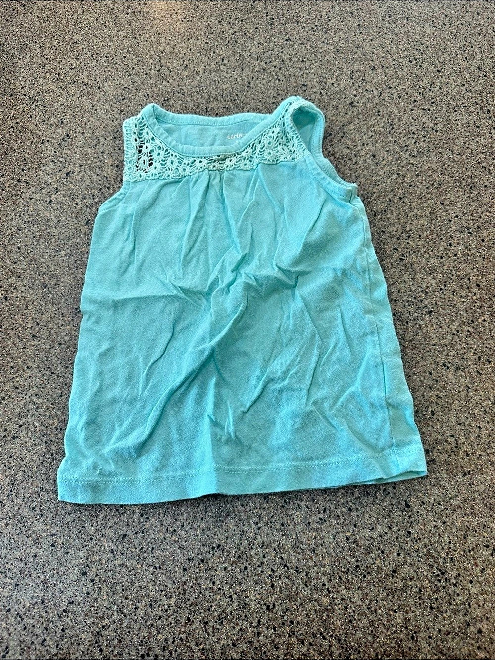 Carter's Girls Blue Size 18 months Lace Trim Tank Top